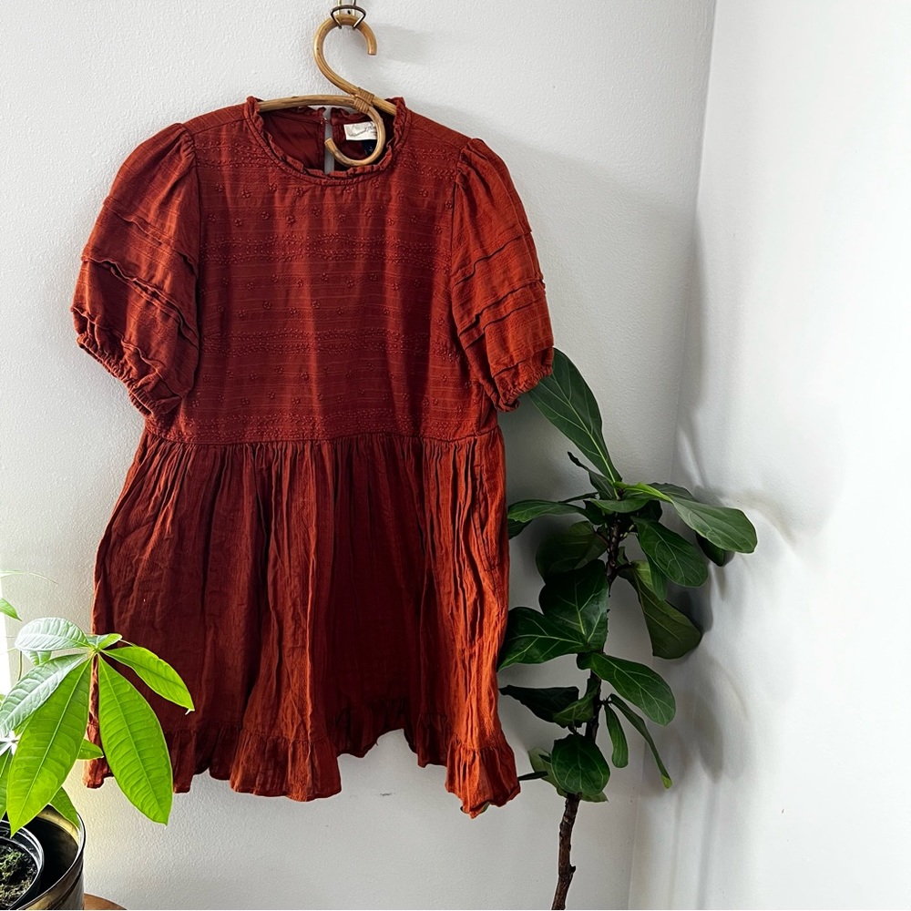 Universal thread, burnt orange, baby doll dress